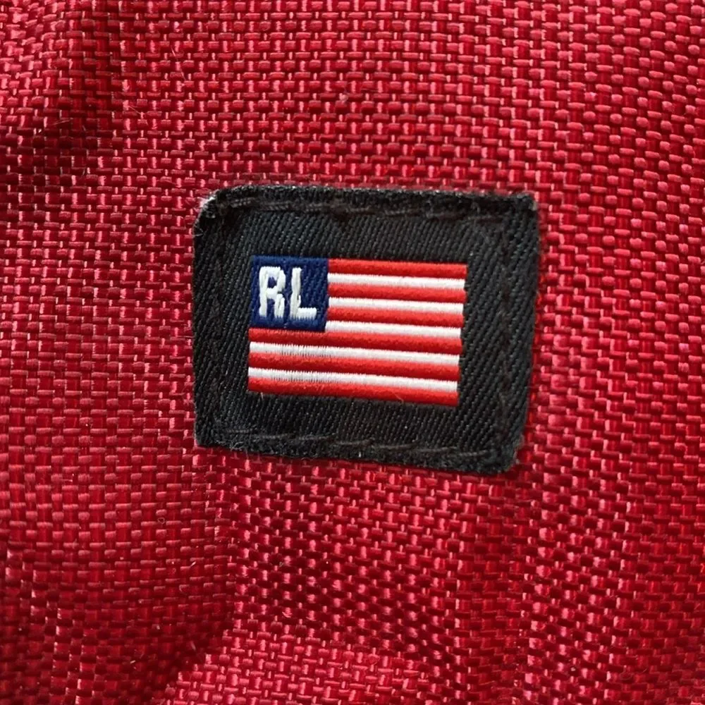 Vintage '90s Polo Sport Ralph Lauren Large Backpack Flag Logos Pockets Street